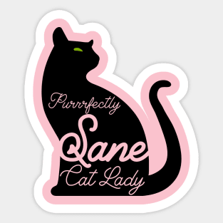 Purrrfectly Sane Cat Lady Sticker